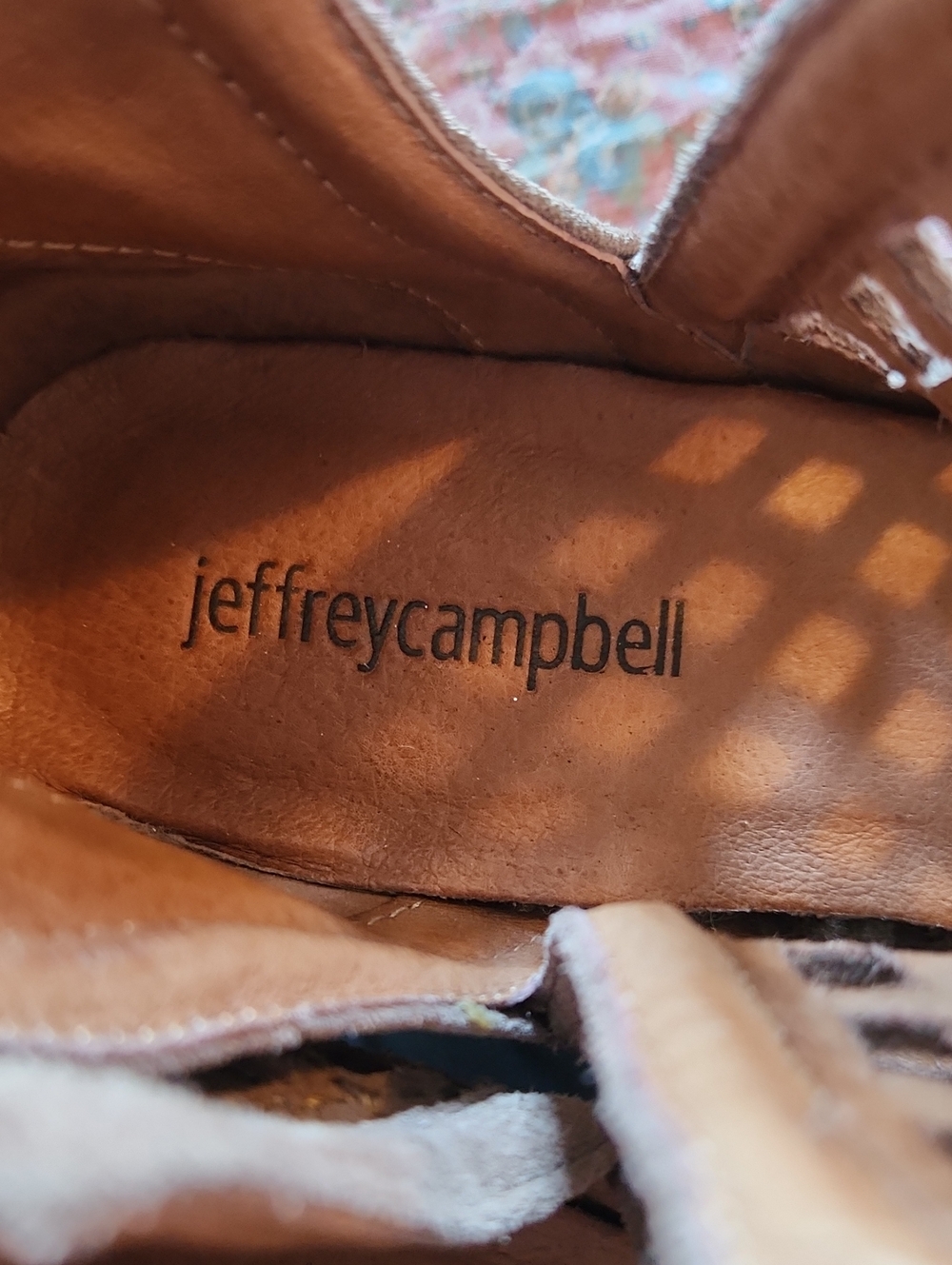 Jeffrey Campbell Taupe Suede Laser-Cut Ankle Booties - Picture 3 of 5